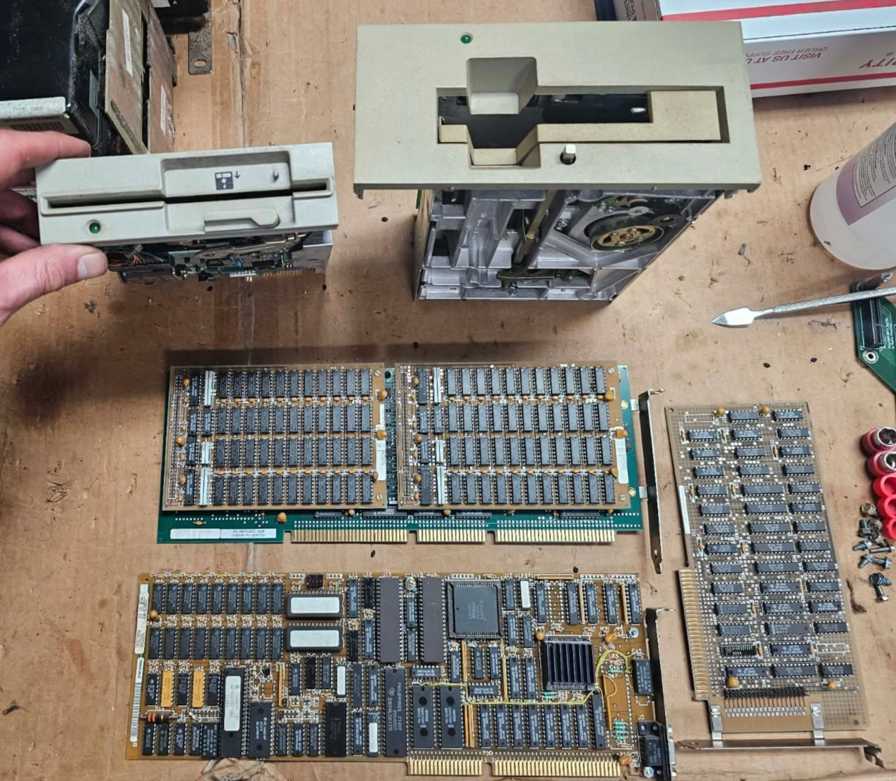 Vintage Rare IBM 5363 System/36 Card Set Ram & IOP Feature Card + Floppy & Tape