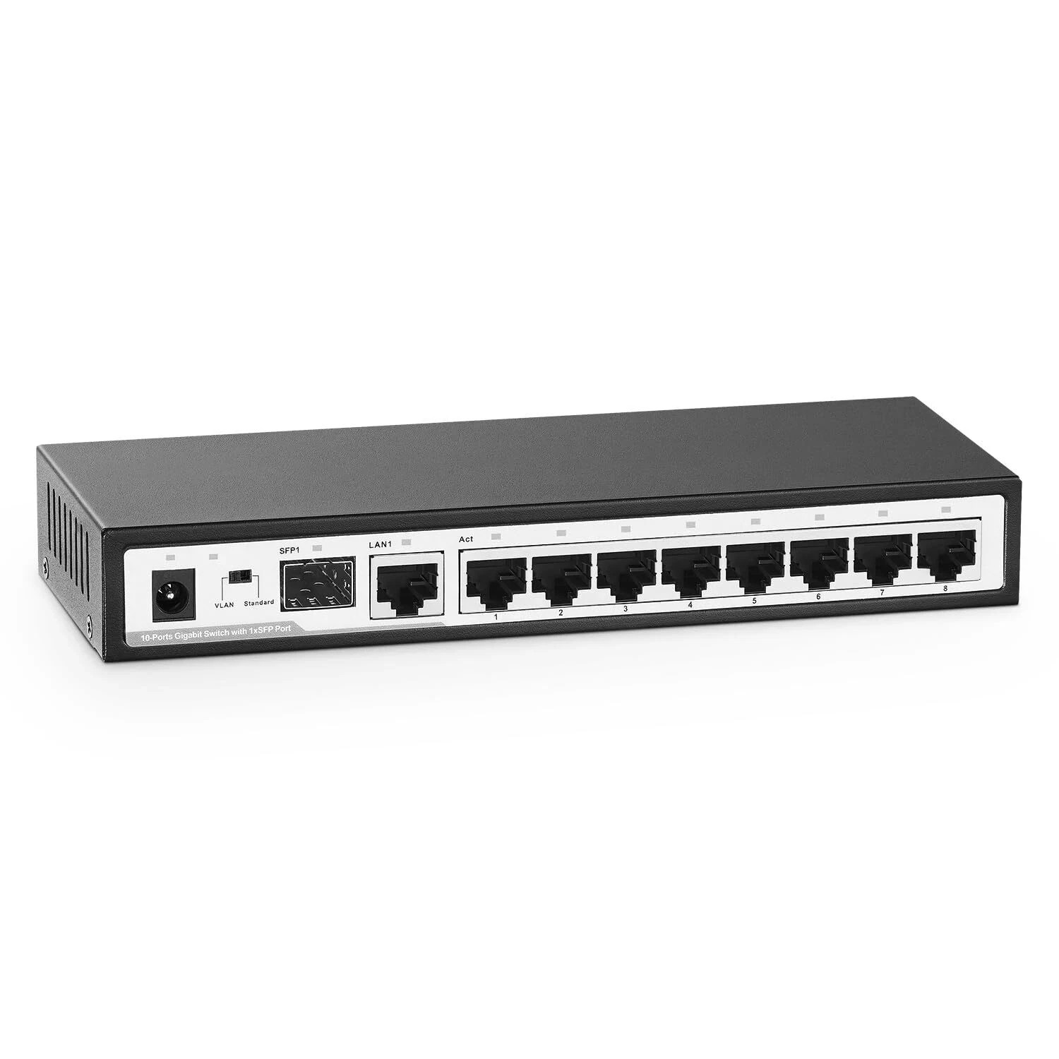 10 Port Gigabit Ethernet Switch 8 x 100/1000Mbps Ports 1 Gigabit Uplink 1 Gig...