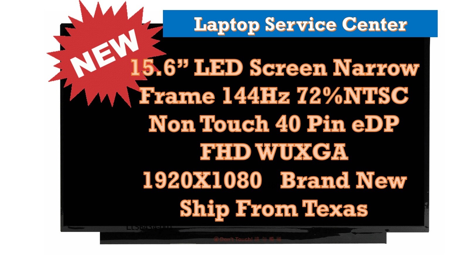 HP Part# L99600-001 15.6" LCD LED Screen FHD IPS 144hz Display New 15-EK1075CL