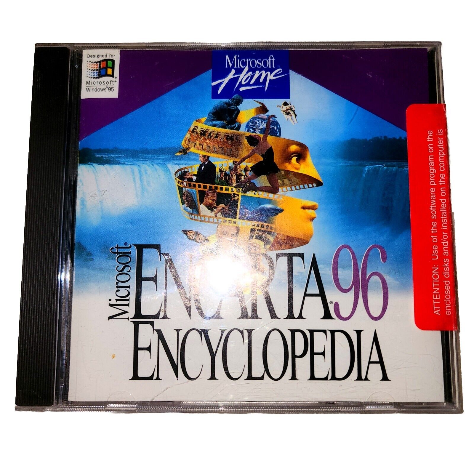VINTAGE Microsoft Home Encarta 96 Encyclopedia For PC CD-ROM Complete