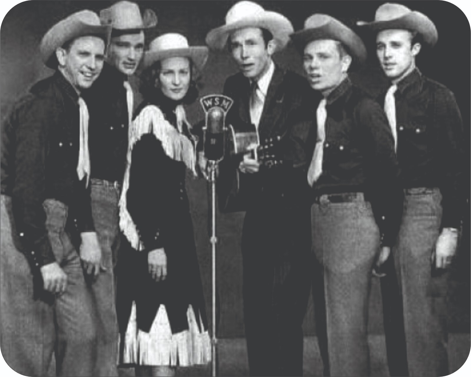 Hank Williams Sr Mouse Pad 7 3/4  x 9" Vintage Photo Art collectibles