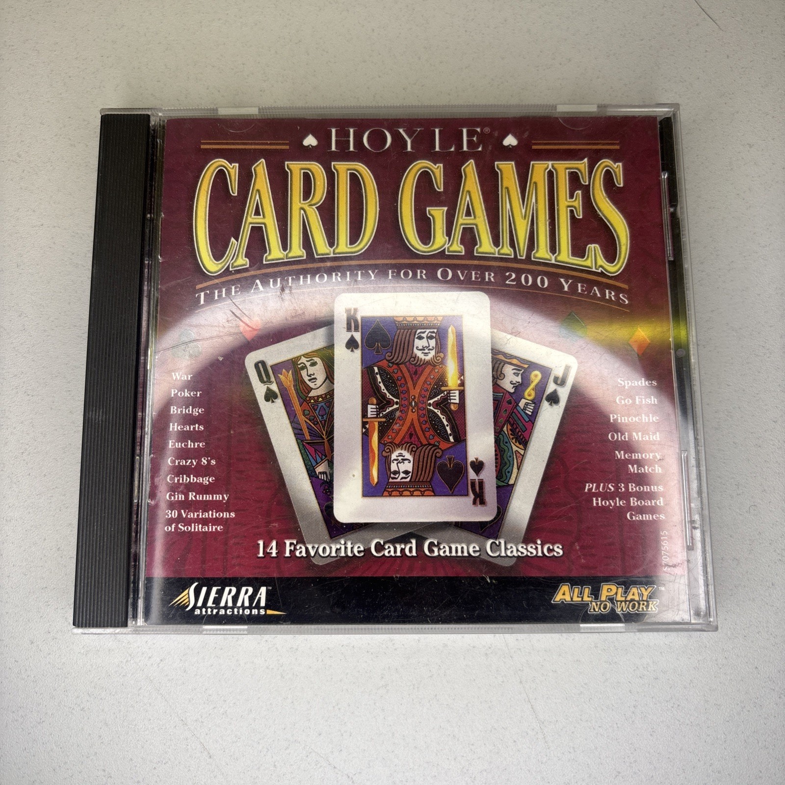Hoyle Card Games PC Big Box Game CD-ROM Complete Sierra 200
