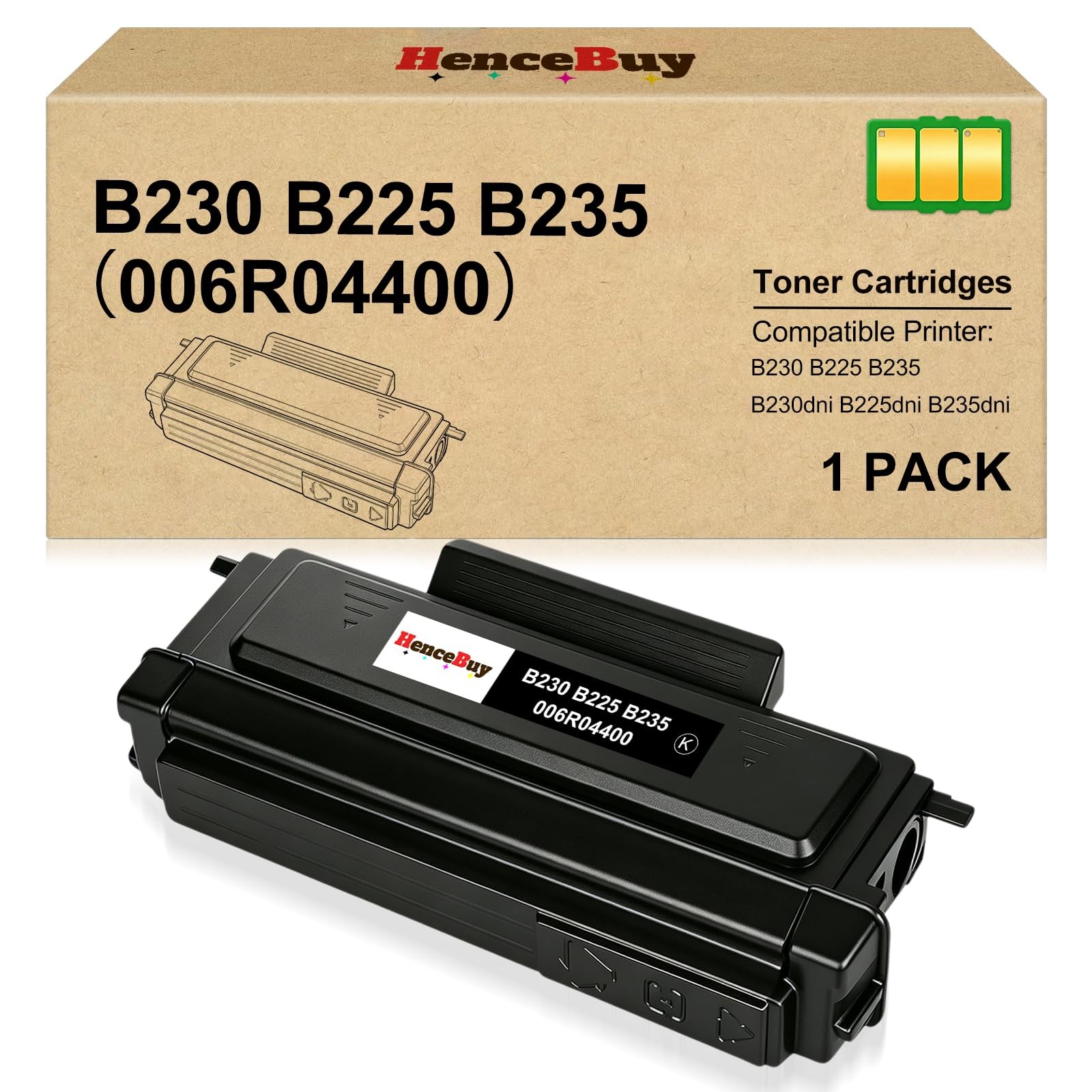 HenceBuy 006R04400 Black Toner Cartridge for B230 B225 B235 Printers  1 Pack
