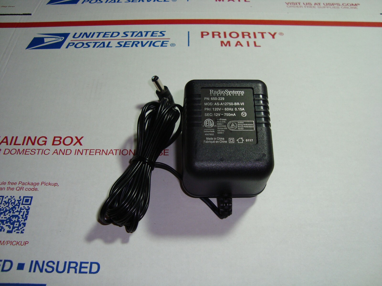 PetSafe Innotek AC Wall Charger Adapter Radio Systems AS-A12750-BR 650-229 12V