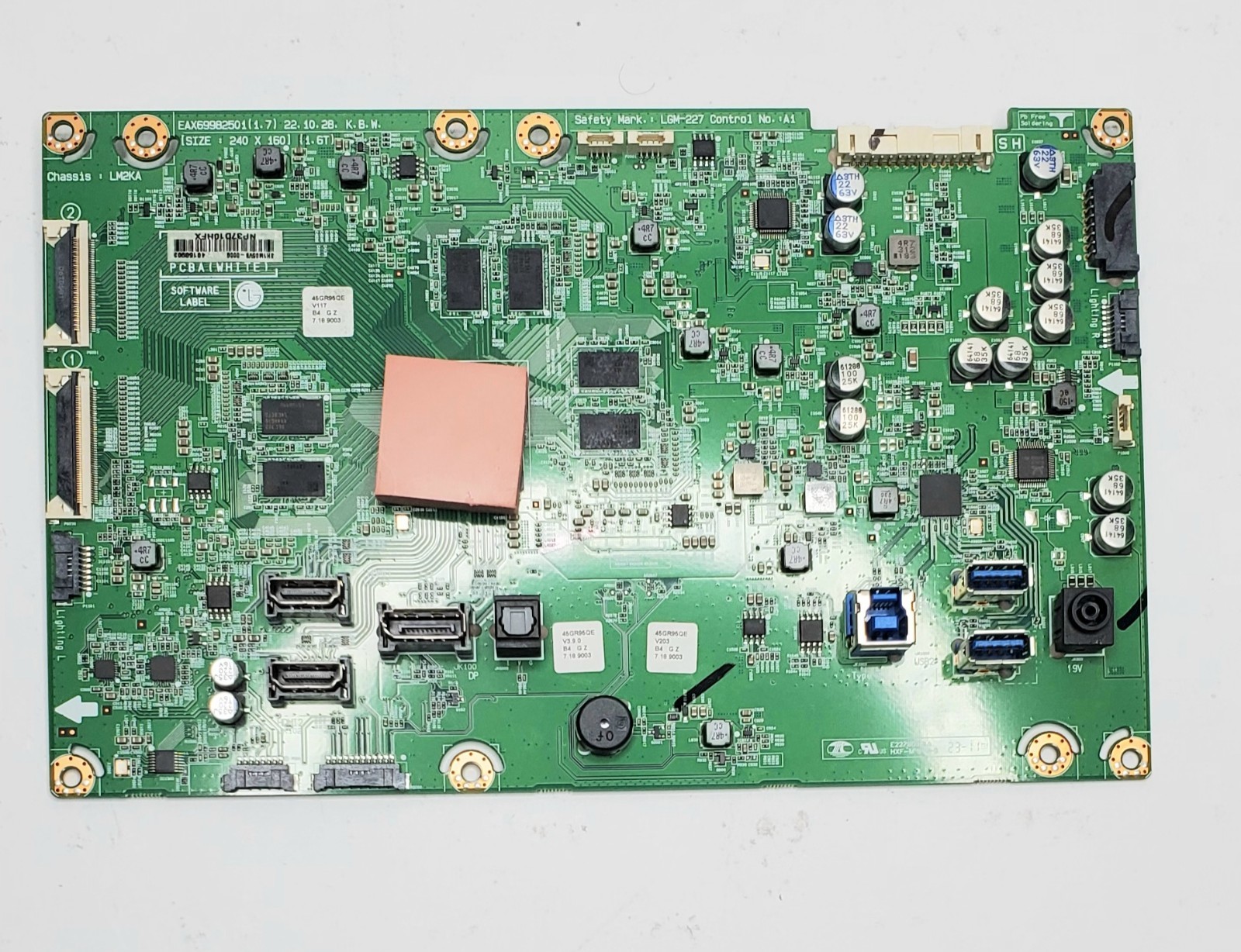 OEM LG UltraGear 45 Inch OLED EAX69982501 (1.7) Main Control Board 45GR95QE-B
