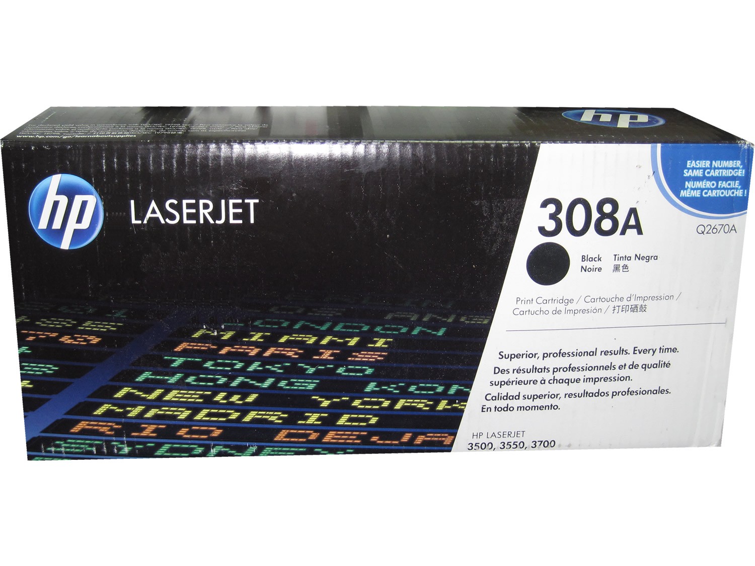 HP Q2670A (308A) Black Toner Cartridge Genuine OEM