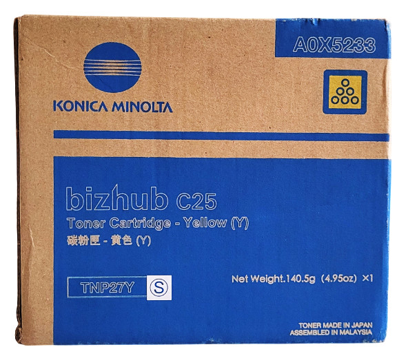 Konica Minolta TNP27Y-A0X5233 Yellow Toner Cartridge