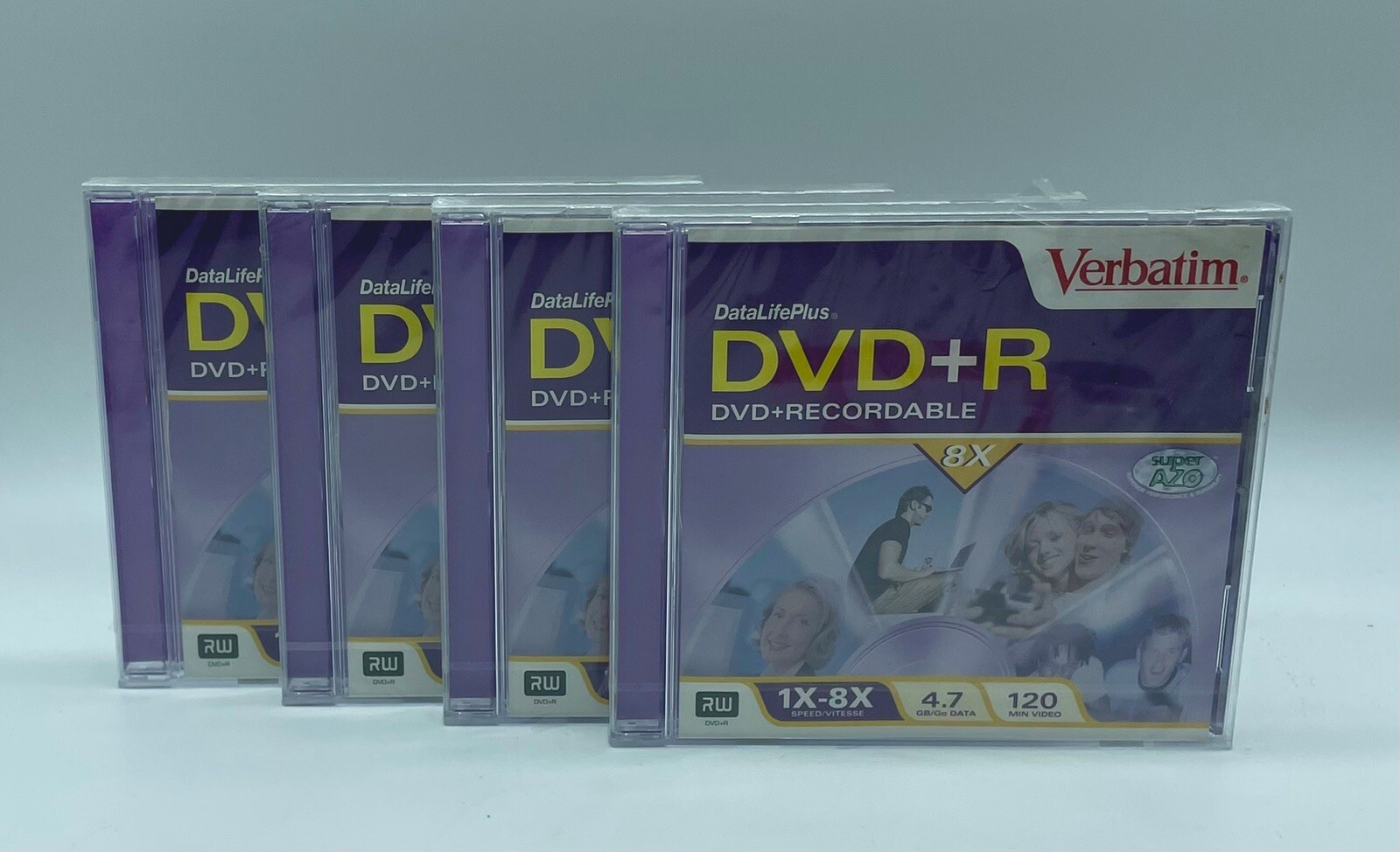Verbatim DVR+R Recordable 4.7GB 8X-Speed Lot Of 4 Brand New Sealed See Notes