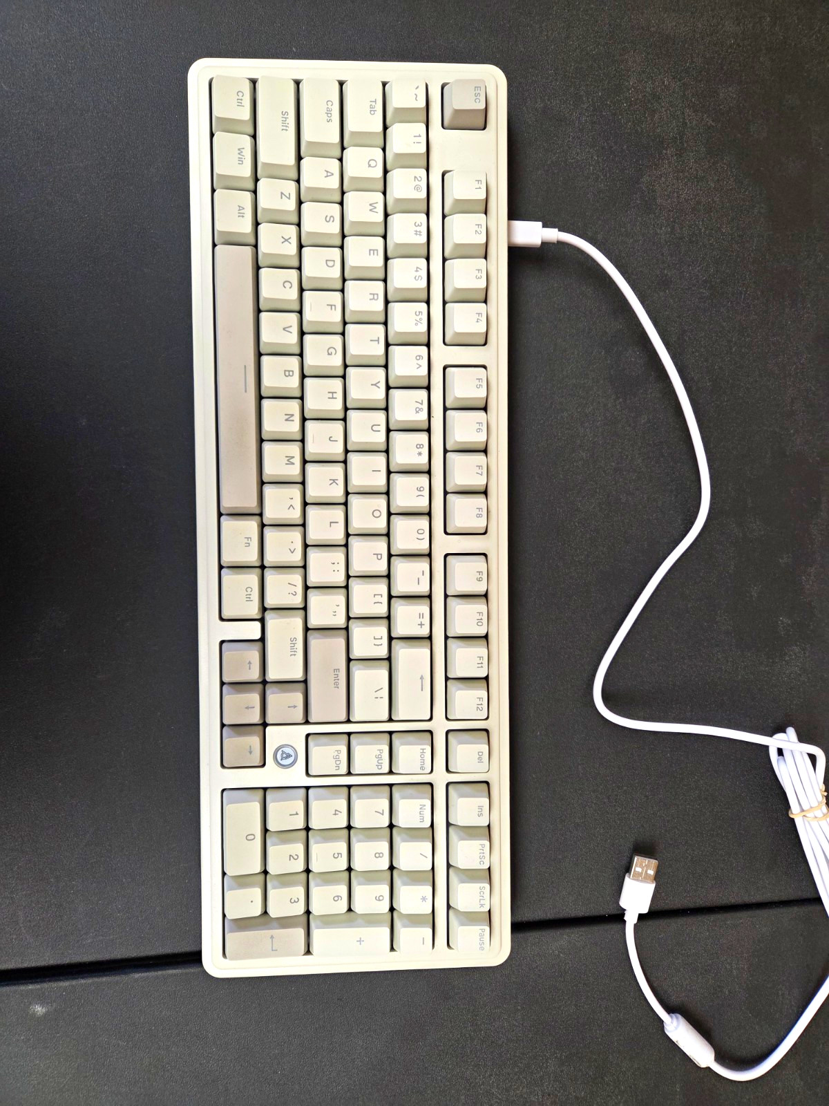NACODEX AJAZZ AK980 Wired USB Mechanical Keyboard 98-Key QWERTY White/Gray