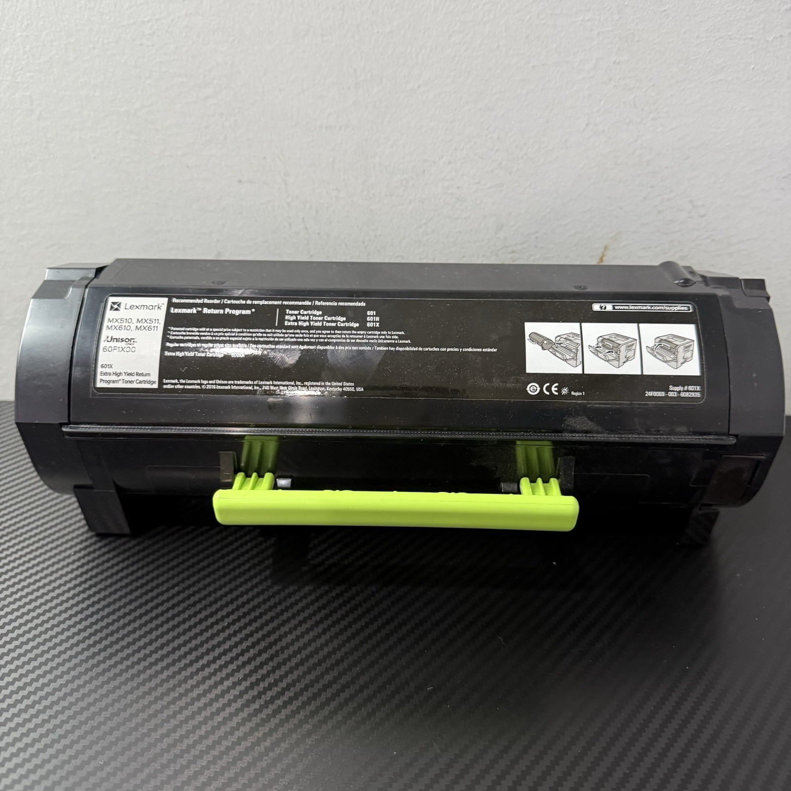 Genuine Lexmark 60F1X00 Extra High Yield 601X Black Toner Cartridge for MX510