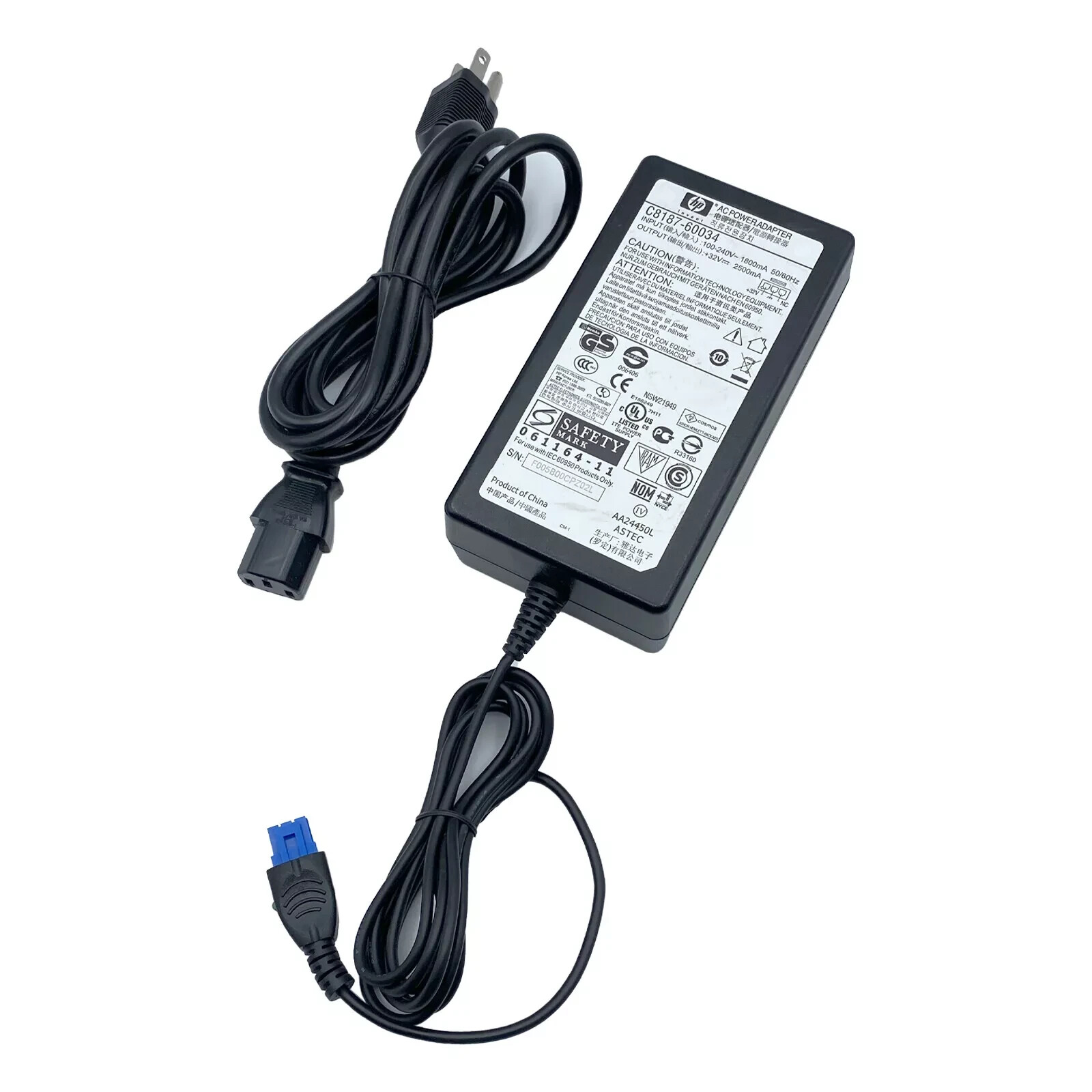 Genuine 80W HP AC DC Adapter Model C8187-60034 0957-2093 32V 2500mA OEM
