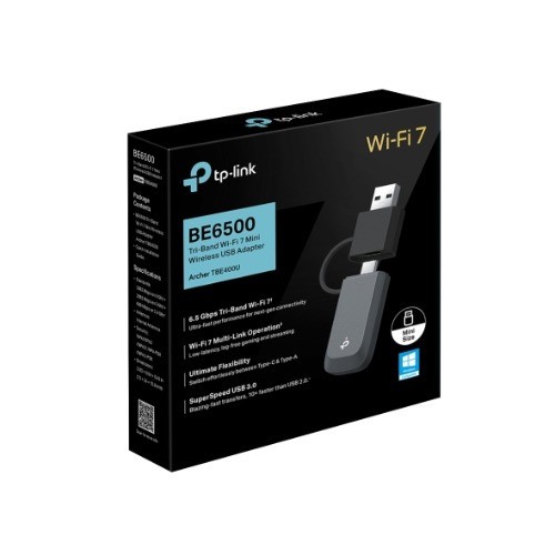TP-Link Archer TBE400U BE6500 Tri-Band Wi-Fi 7 Mini Wireless USB Adapter