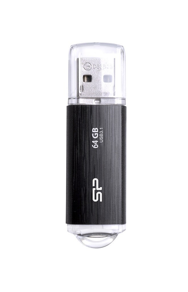 Silicon Power 64GB Blaze B02 USB3.1 Flash Drive SP064GBUF3B02V1K - Black
