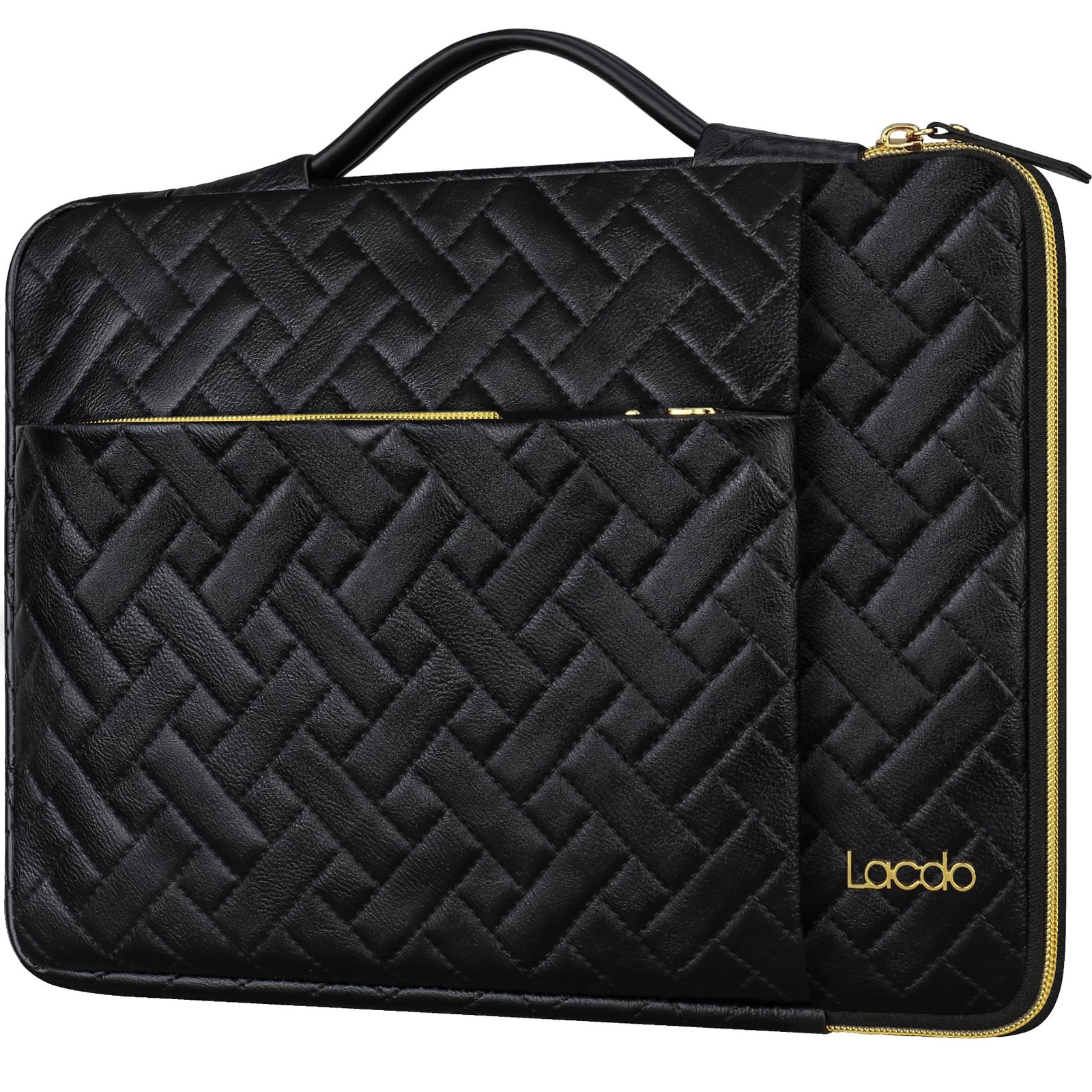 Lacdo 360° Protective 14 Inch Laptop Sleeve Case for 14 Inch, Elegant black