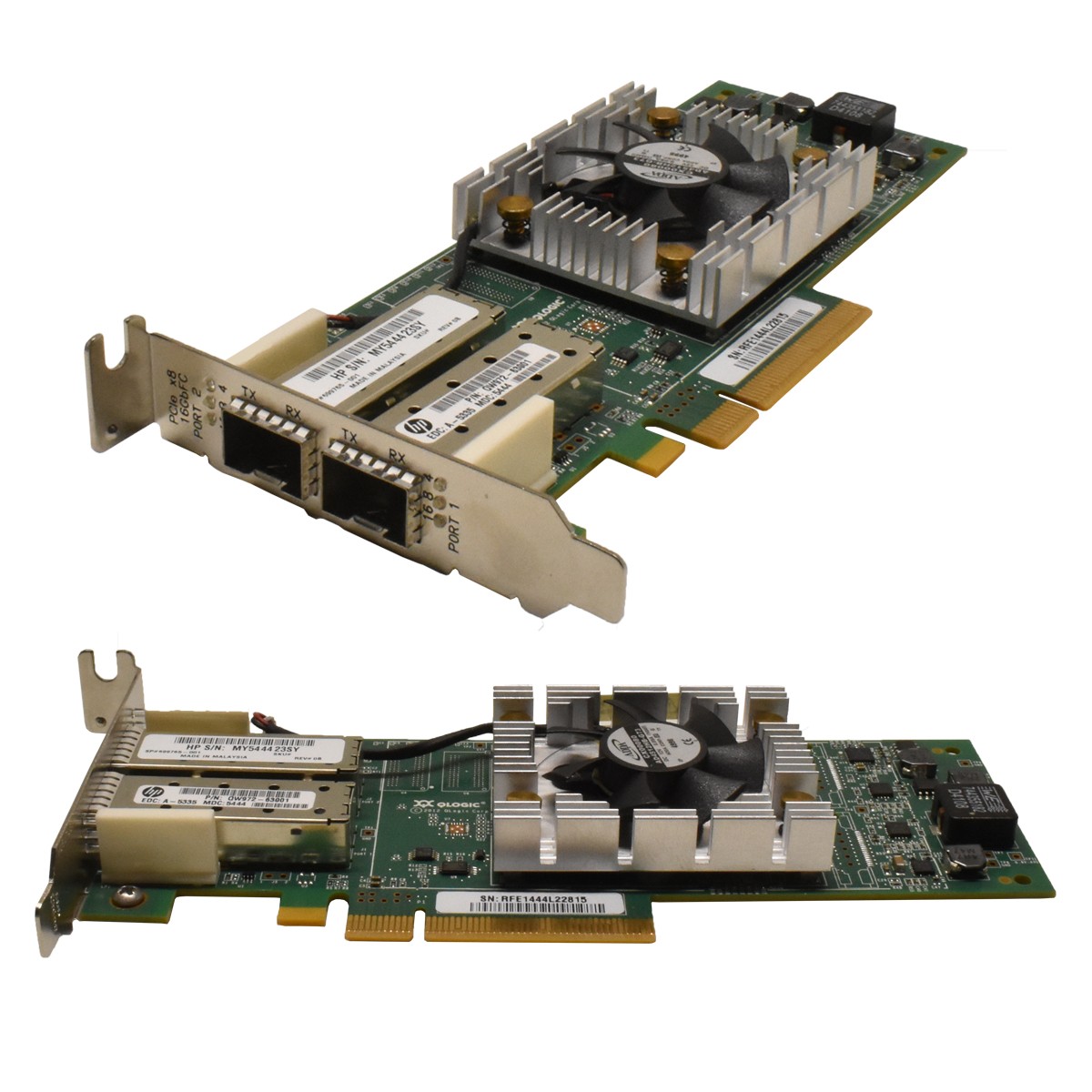 HP QLogic QLE2662-HP Dual Port 16Gb PCIe x8 FC Server Adapter 669765-001 LP
