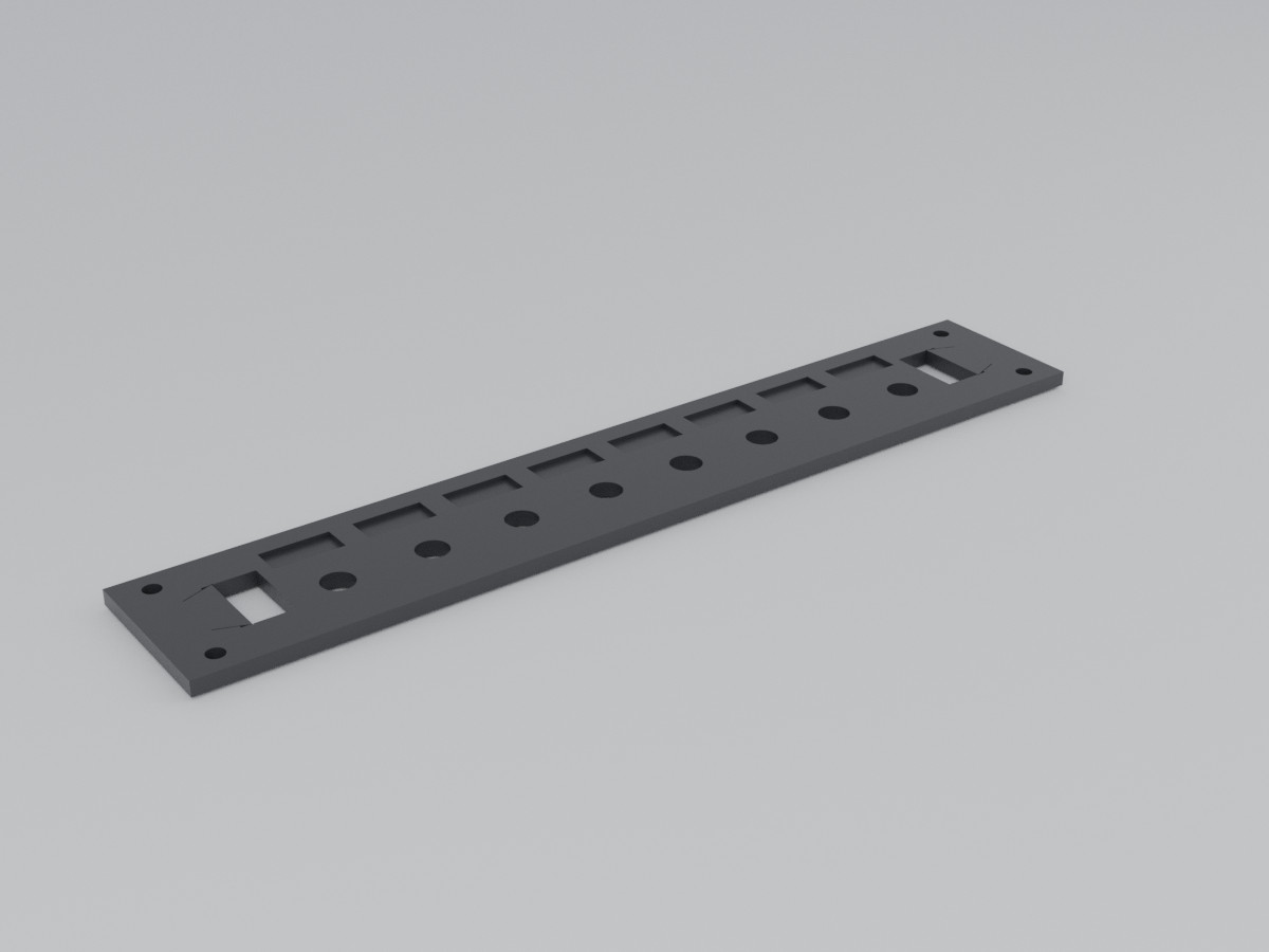 DC Power Distribution Panel 1U 10 inch Rack | 8x barrel jack + 2 switches
