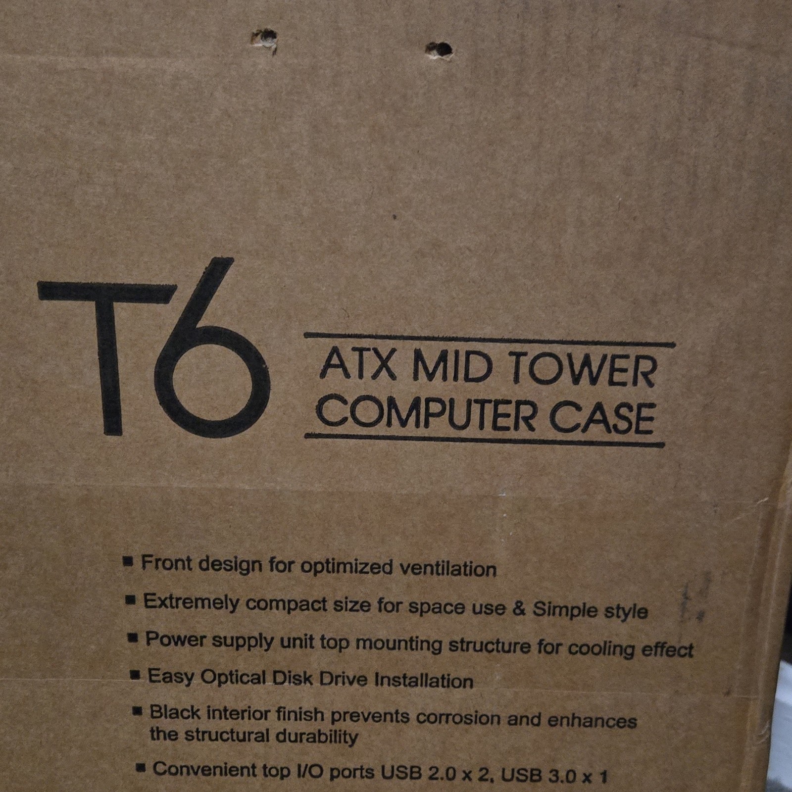 Zalman T6 ATX Mid Tower Steel Computer Case Black USB 2.0 USB 3.0 Audio