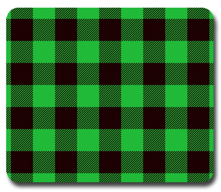Green Buffalo Plaid Pattern ~ Mouse Pad / PC Mousepad ~ Gift Lumberjack Hunter