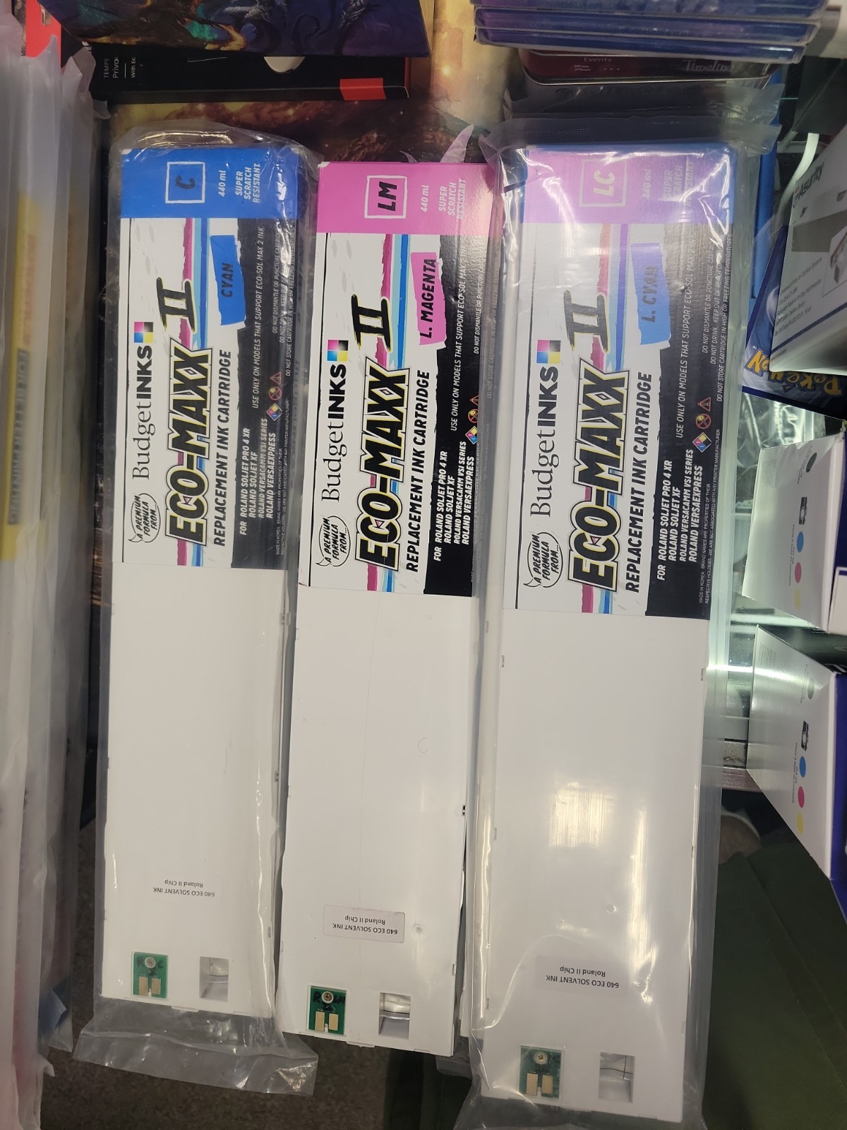 4x 440ML ECO-SOL MAX 2 Ink Cartridge  For Roland BN-20 SolJet II SP-i Series