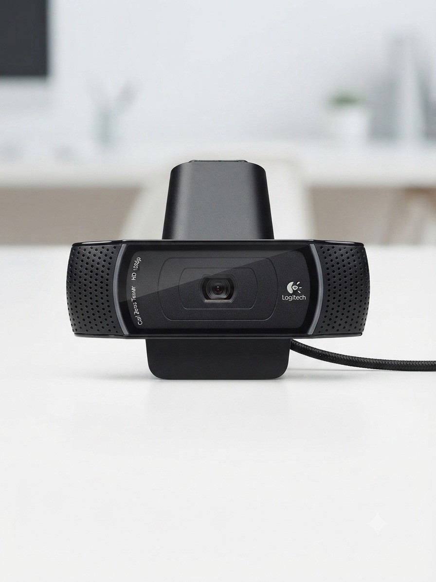 Logitech C920 1080p 30fps USB 2.0 Webcam Autofocus Noise-Cancel Mic Black