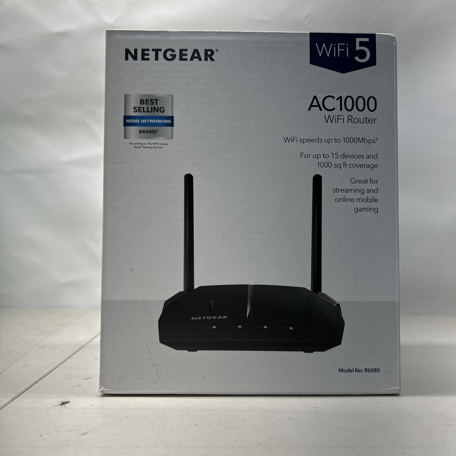 NEW -NETGEAR AC1000 Smart WiFi 5 Router - Dual Band Fast Ethernet-(R6080-100NAS)