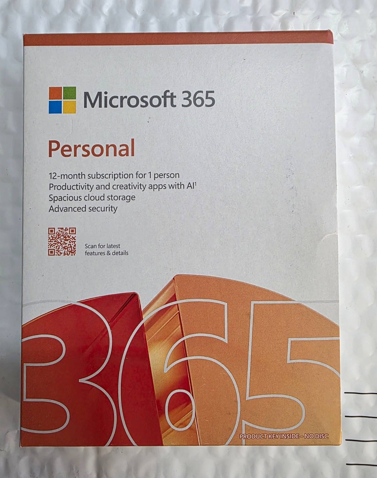 Microsoft 365 Personal 12-Month 1 Person/1 Device Key Card Word Excel Mac/Win