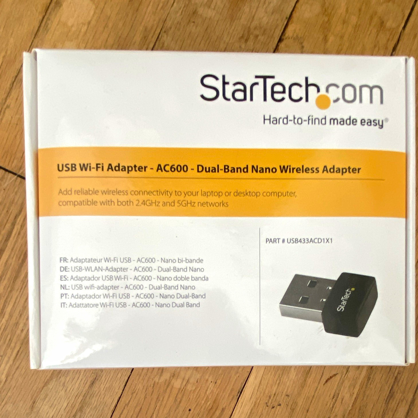 StarTech.com AC600 Dual-Band Nano USB Wi-Fi Adapter 433 Mbps USB433ACD1X1 Black