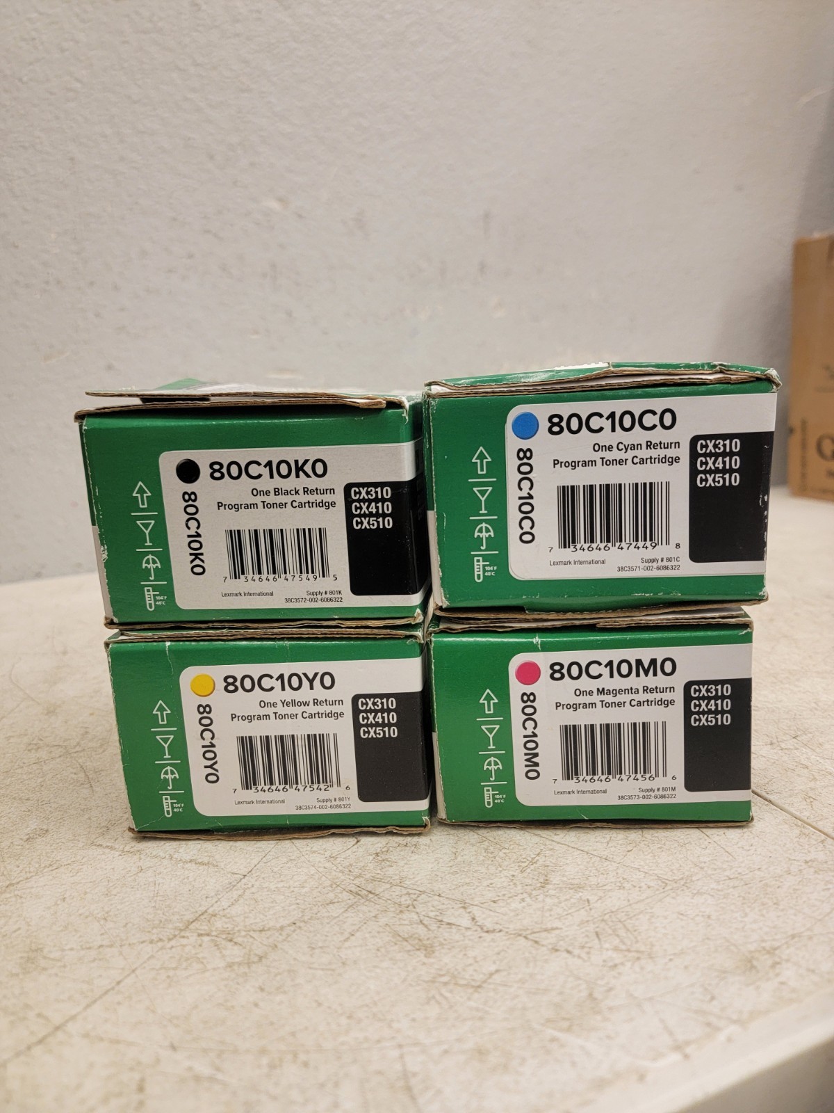 Lot Of 4  Lexmark CX510 toner Cartridge pack 