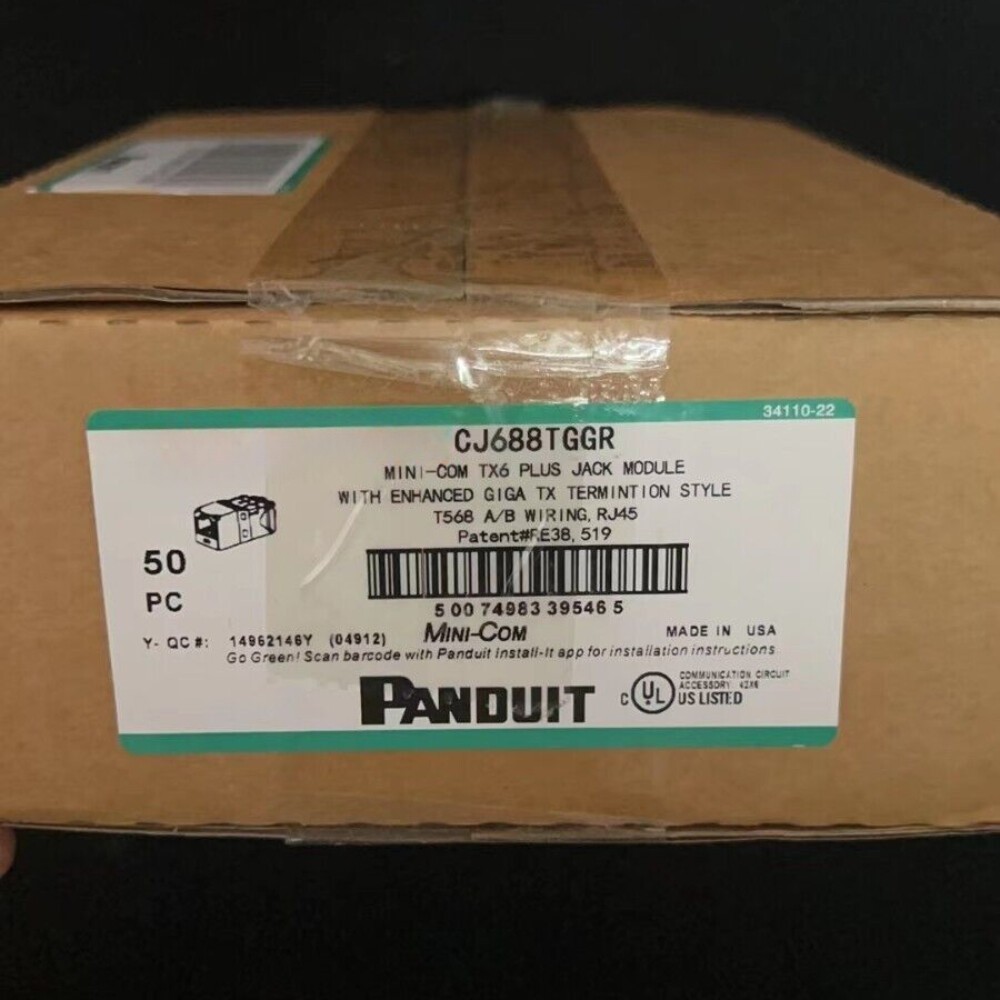 For Panduit Giga-TX Cat6 jacks Green CJ688TGGR 50pcs/BOX OF 50