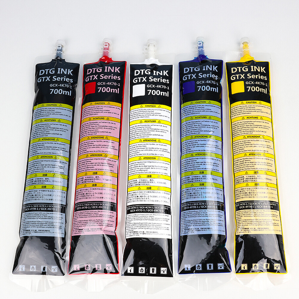 High Quality Ink Bag Filled DTG Ink for Brother GTX GTX Pro Printer 5color/set