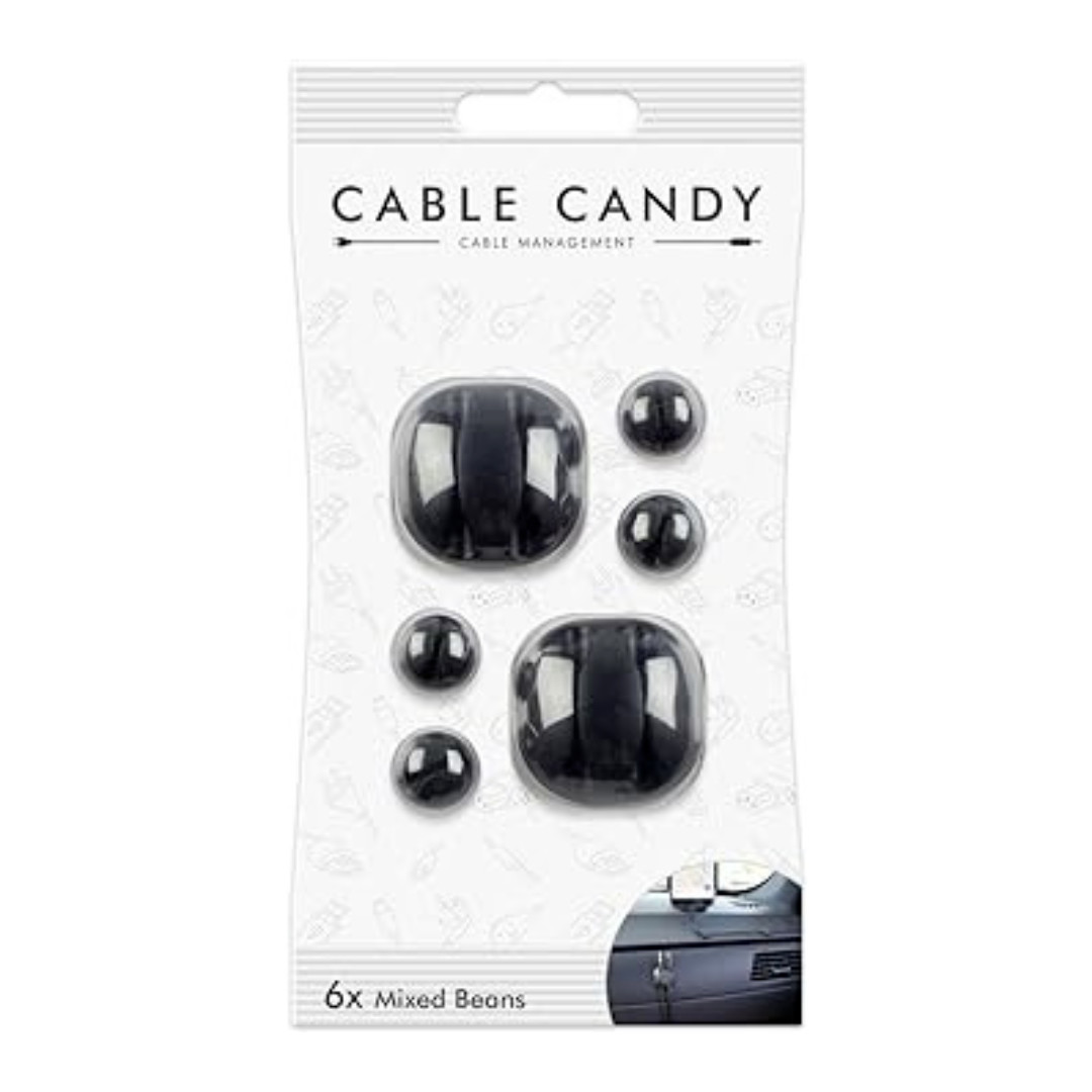 Self-adhesive Beans Cable ORGANIZER Holder Car Desk Table office Cute Wire Nite