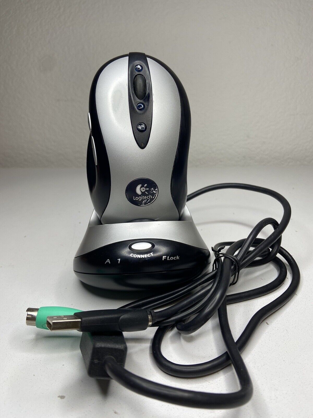 Vintage Logitech MX700 Cordless Optical Mouse with Docking Station  