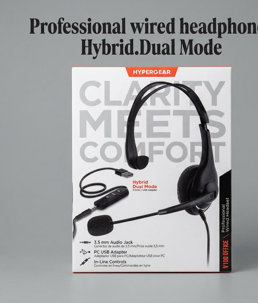 Premium USB Wired Headset with Noise-Cancelling Microphone, Ideal for PC .
