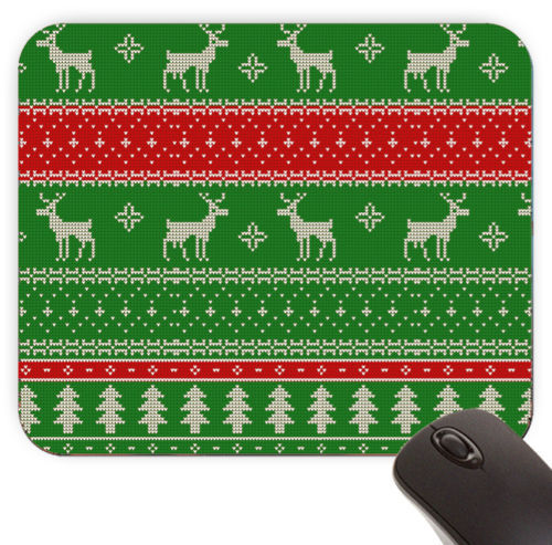 Ugly Christmas Sweater Holiday Mouse Pad, Computer Decor