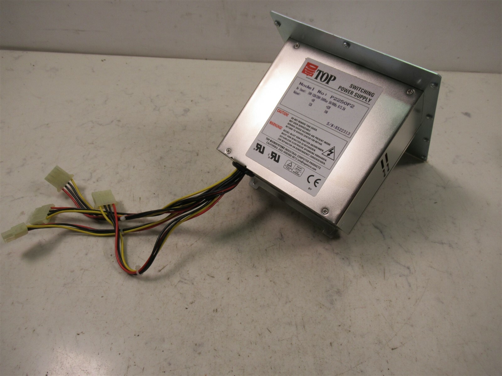 TOP Microsystems Switching Power Supply P2250P2 From Boffin CD Rom Tower