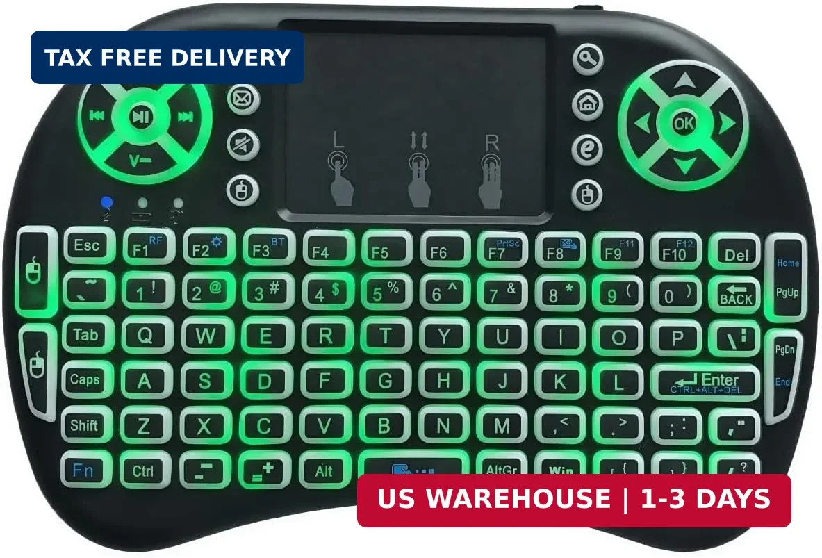 Portable Mini Wireless Keyboard with Bluetooth&2.4G, Touchpad Mouse Combo Upgrad