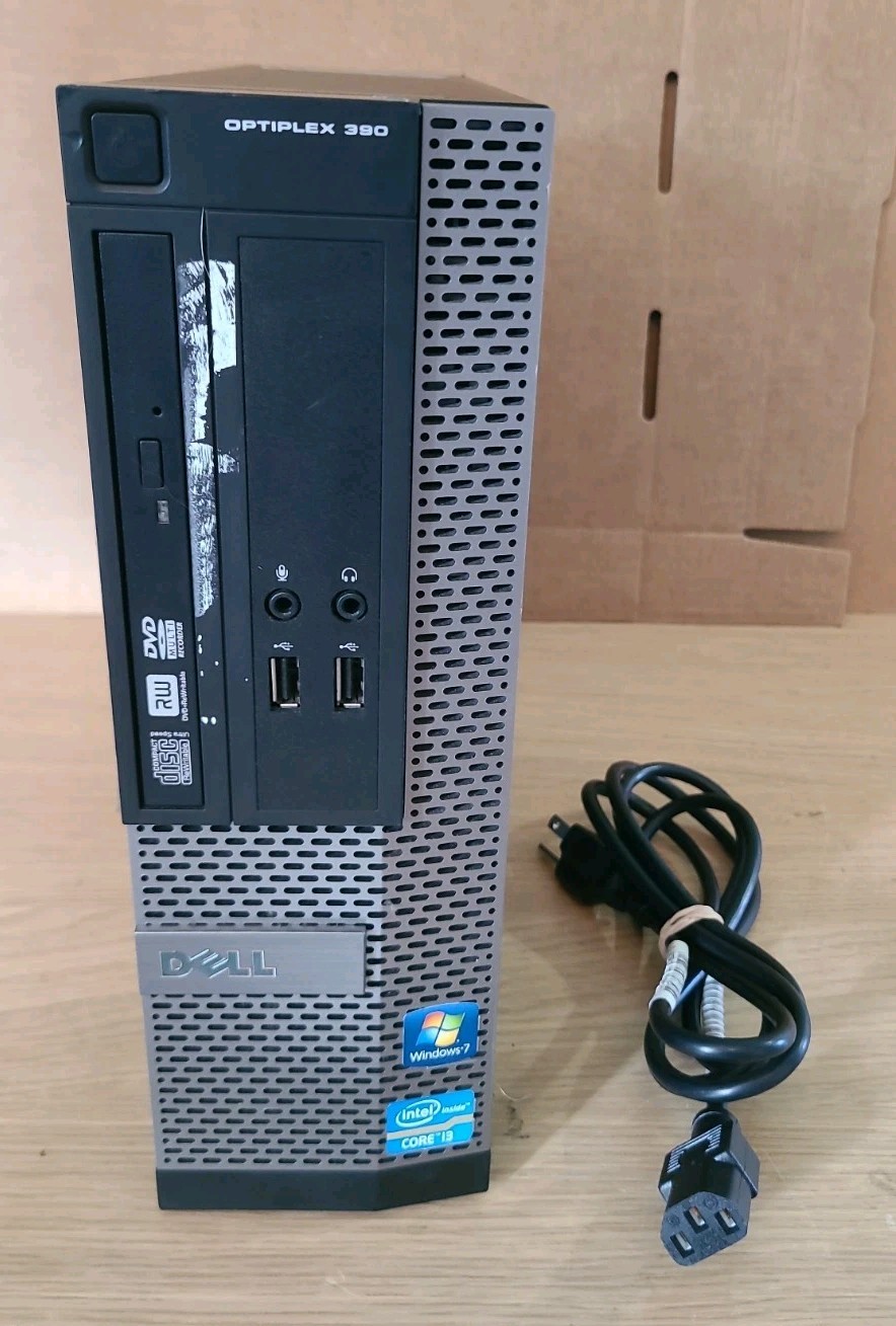 Dell Optiplex 390, i3-2120, 3.30GHz, 8GB Ram, 500GB HD, Win 10 PRO. NO WIFI
