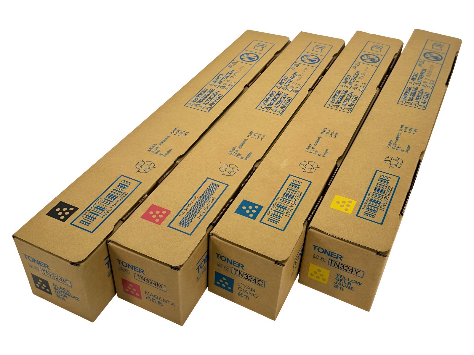 4 Pieces Kit 🔥 TN324 Toner Cartridges for Konica Minolta Bizhub C258 C308 C368