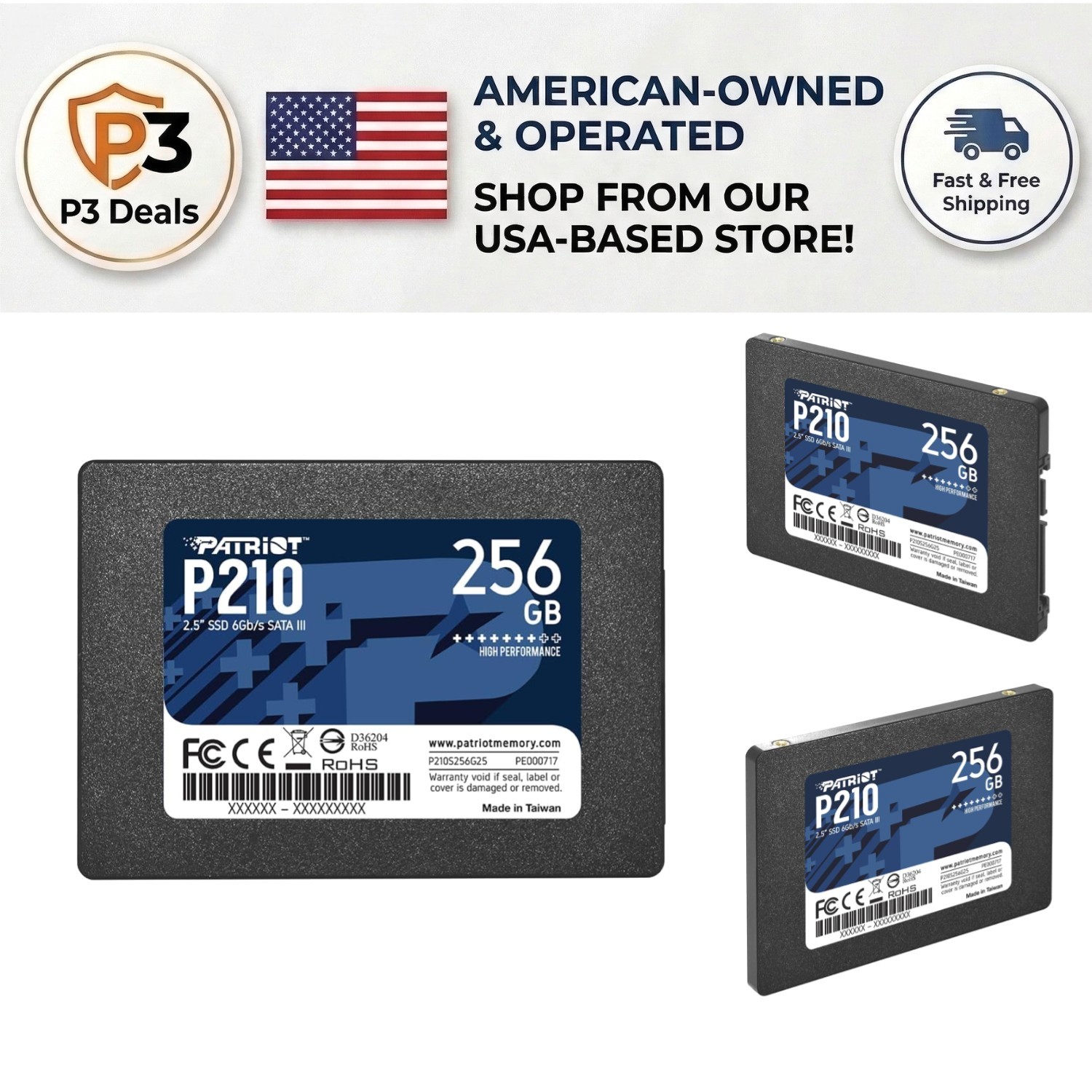Patriot 256GB 2.5-Inch SSD - Advanced Data Protection & Thermal Throttling