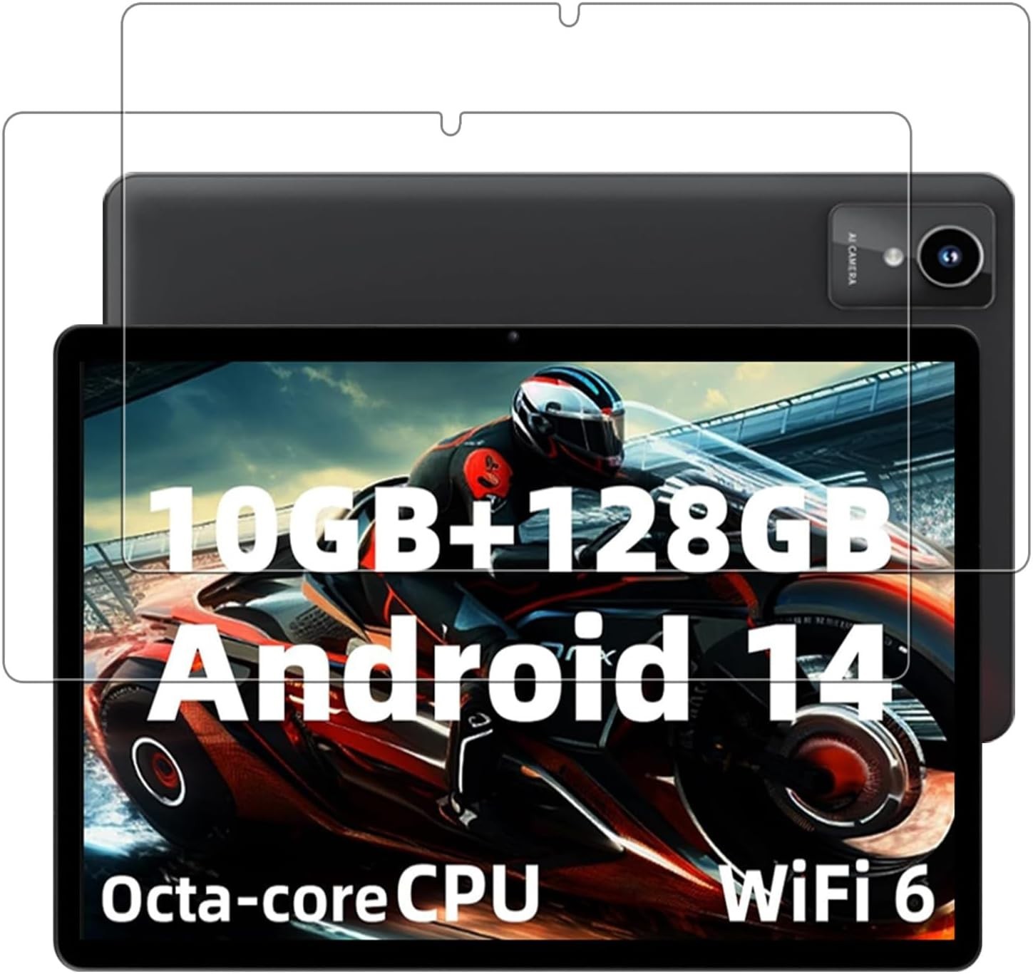 (2 Pack) AEEZO 10.1" Tablet Android 16 15 14 13 Screen Protector Tempered Glass