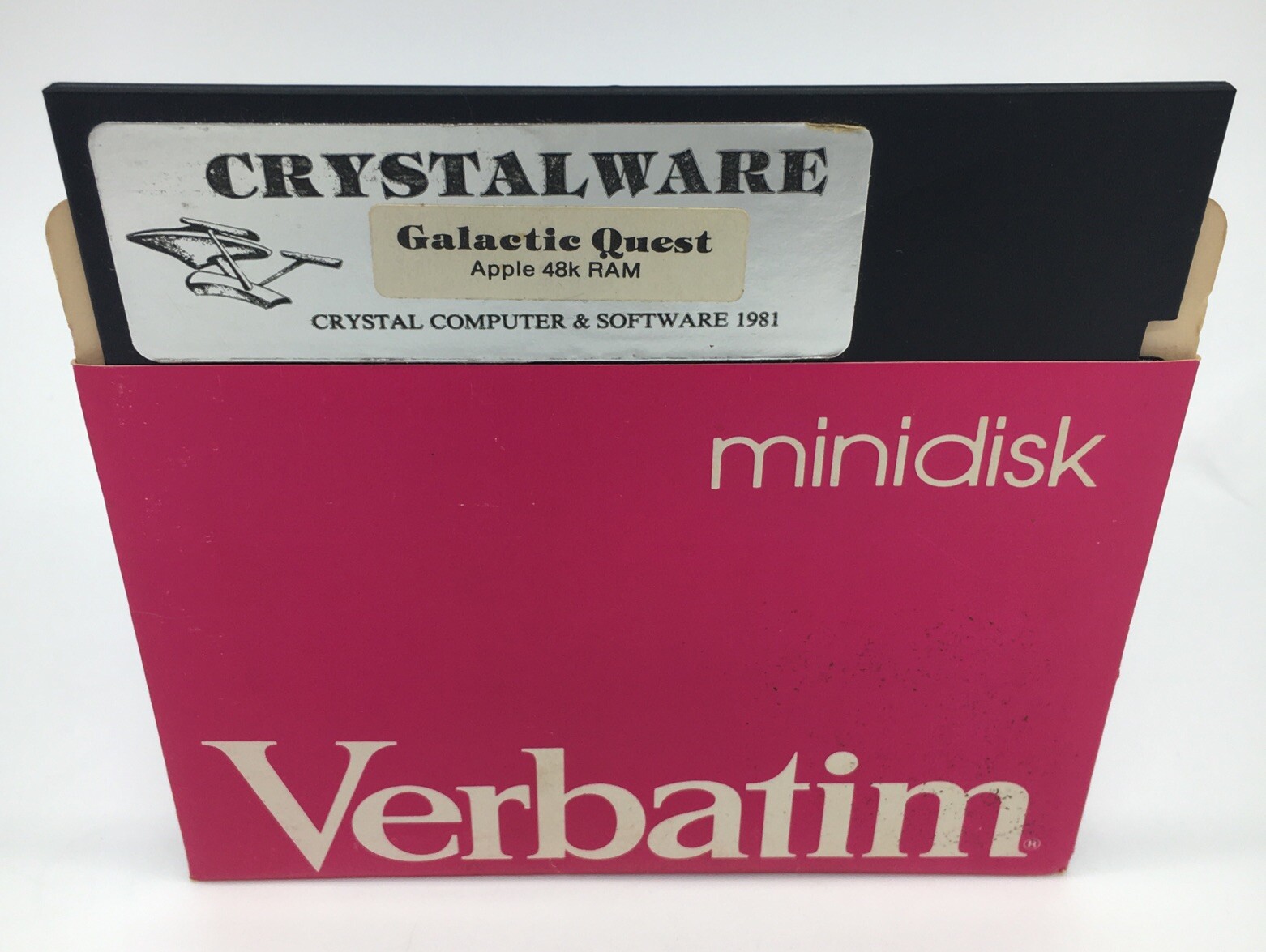 VINTAGE SOFTWARE APPLE II IIE IIC IIGS GAME GALACTIC QUEST CRYSTALWARE RARE