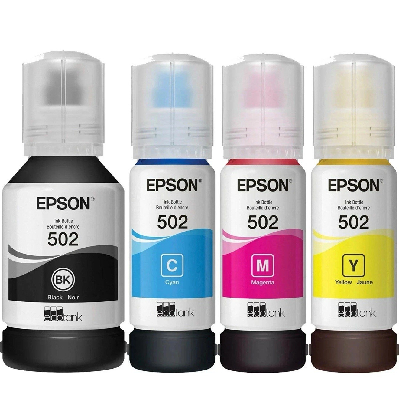 Genuine Epson 502 Ink Combo Bottle for ECO-TANK ET-Printers-OEM-4PK