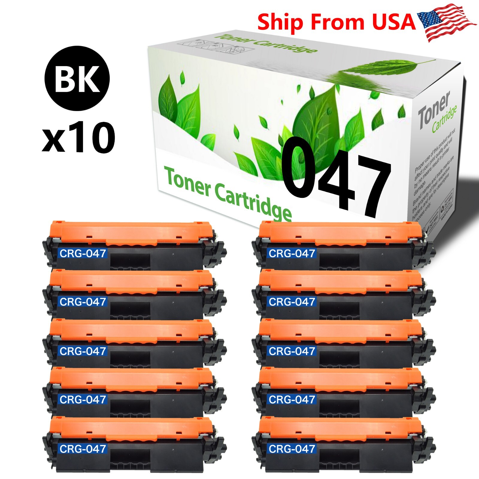 10PK CRG047 Toner Cartridge CRG-047 for i-SENSYS LBP110 Printers