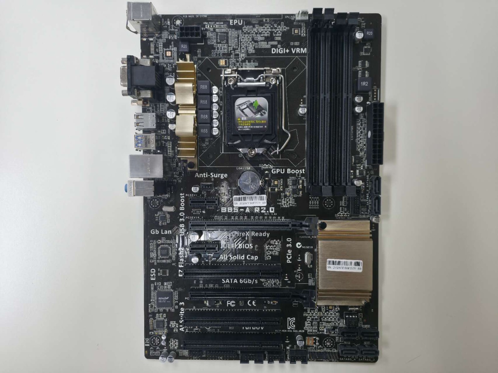B85-A R2.0 ATX Motherboard LGA 1150 DDR3 SATA 6Gb/s I/O Shield Included