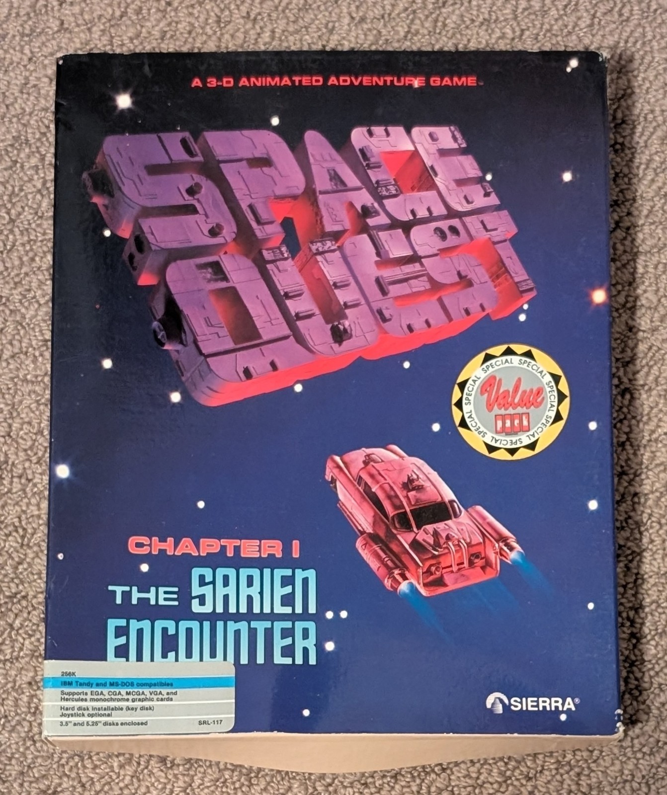 Space Quest Chapter 1 The Sarien Encounter PC Box Manual And Extras NO GAME DISC