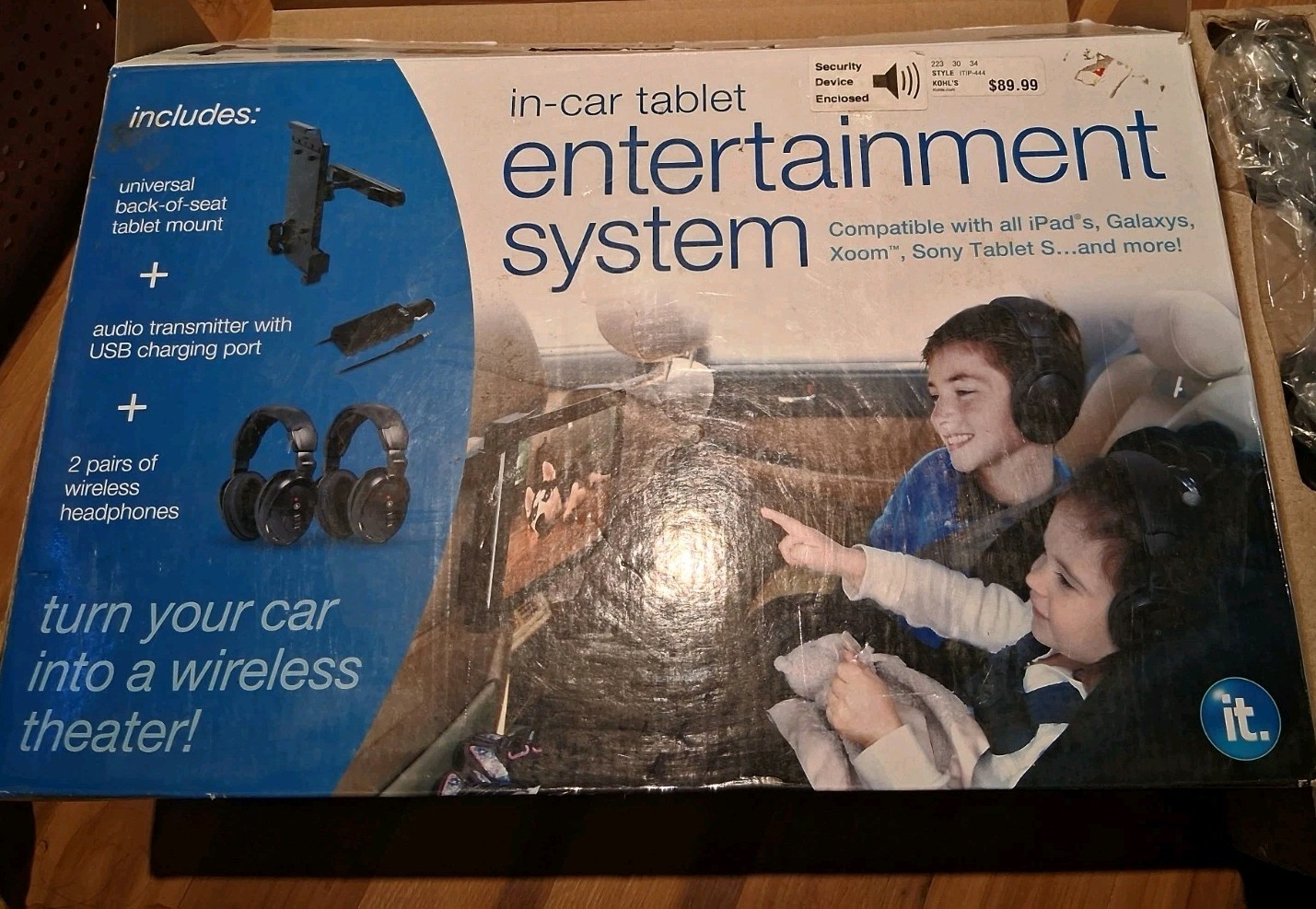 NIB *In Car Tablet Entertainment System for Car  W/ Headsets