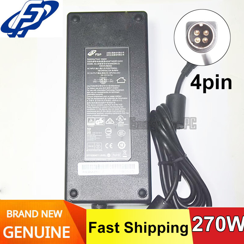 Original 4PIN FSP Switching Power Adapter Charger FSP270-RBAN3 14.21A 270W