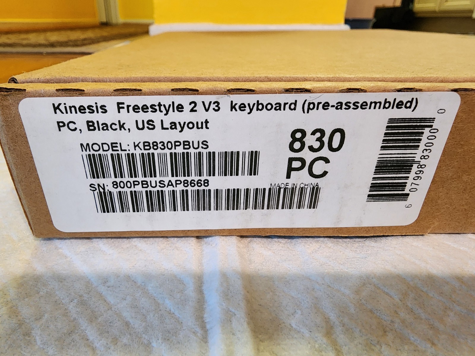 Kinesis Freestyle 2 V3 Keyboard BLACK US Layout for PC + V3 (KB830PBUS) New