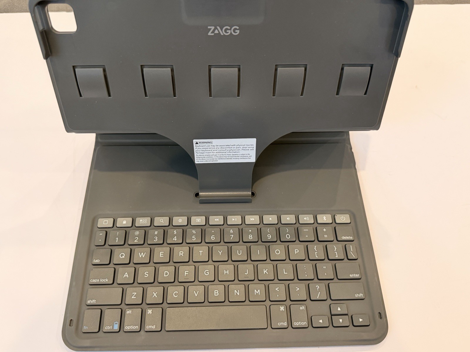 ZAGG Bluetooth Keyboard Folio Case for iPad Gray Detachable Keyboard