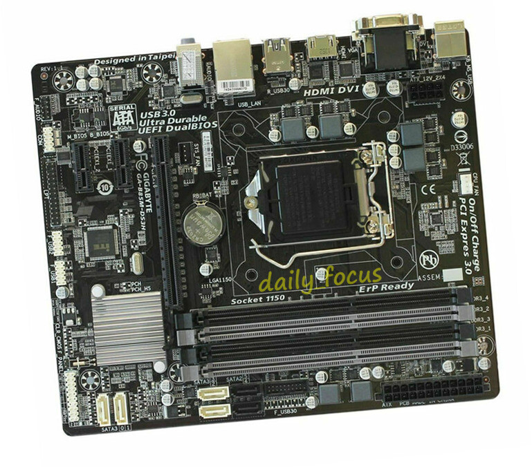 GIGABYTE GA-B85M-DS3H LGA 1150 Intel B85 DDR3 MicroATX Motherboard With I/O